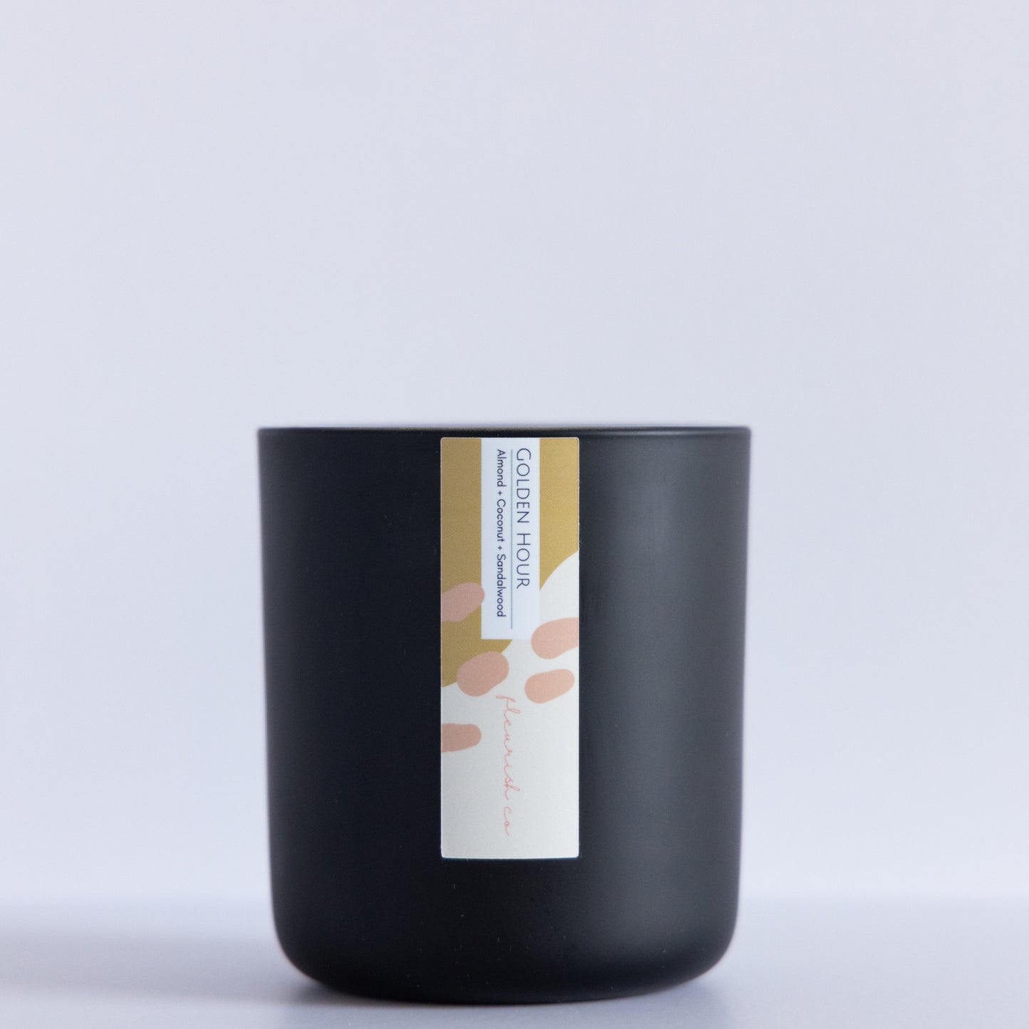 Golden Hour | Black | 15 oz Glass Jar Double Wick Artisan Candle