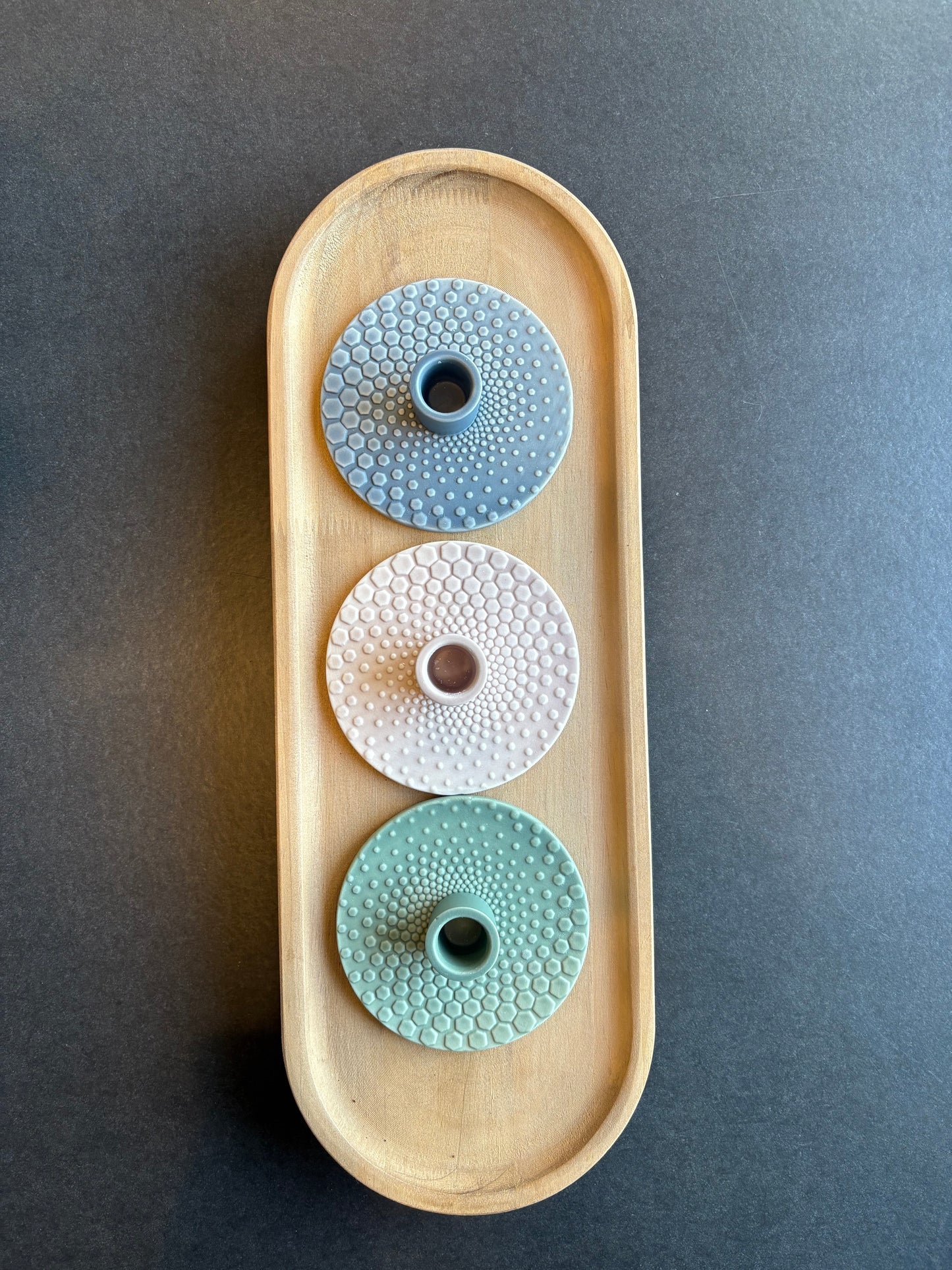 Pastel Ceramic Taper Candle Holder