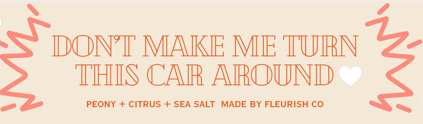 Don't Make Me Turn This Car Around | Car Freshener