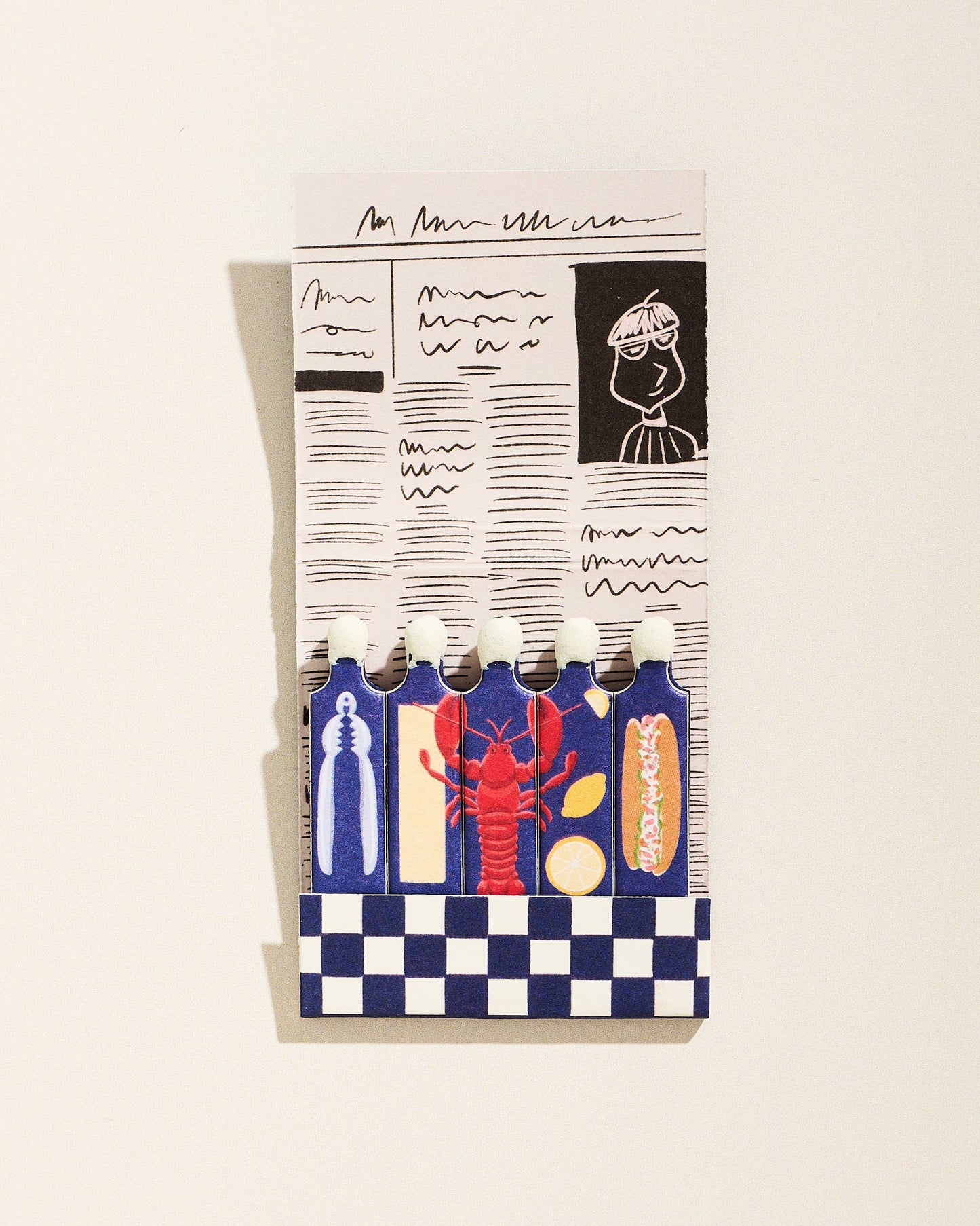 Lobster Printed 10 Stem Matchbook