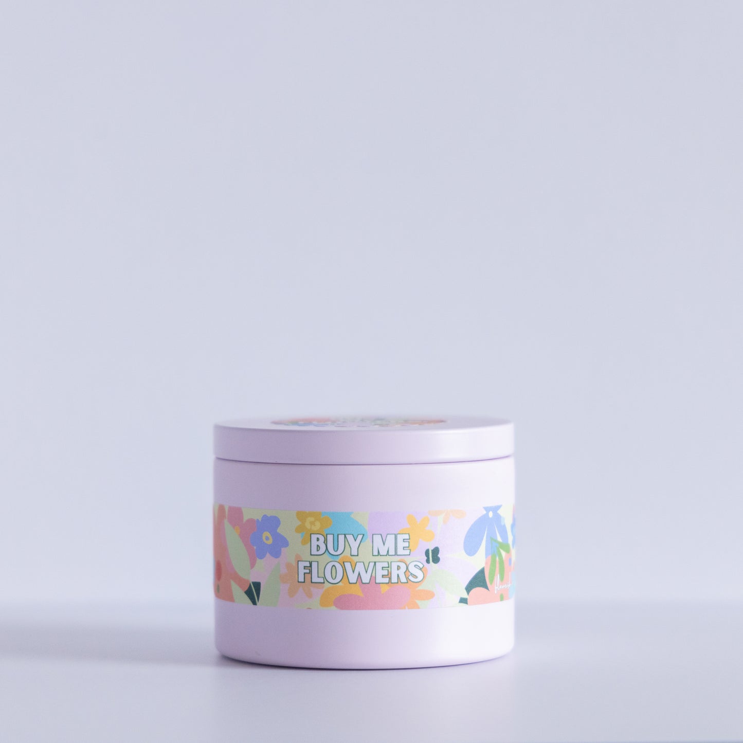 Buy Me Flowers | Lavender | 8 oz Metal Tin Single Wick Artisan Candle