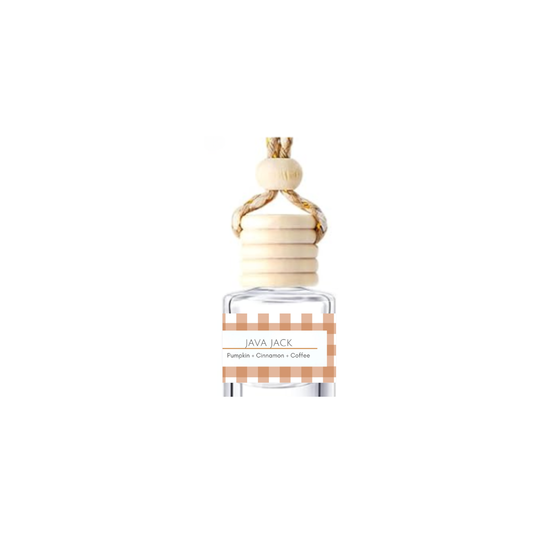Diffuser bottle with wooden cap on a white background