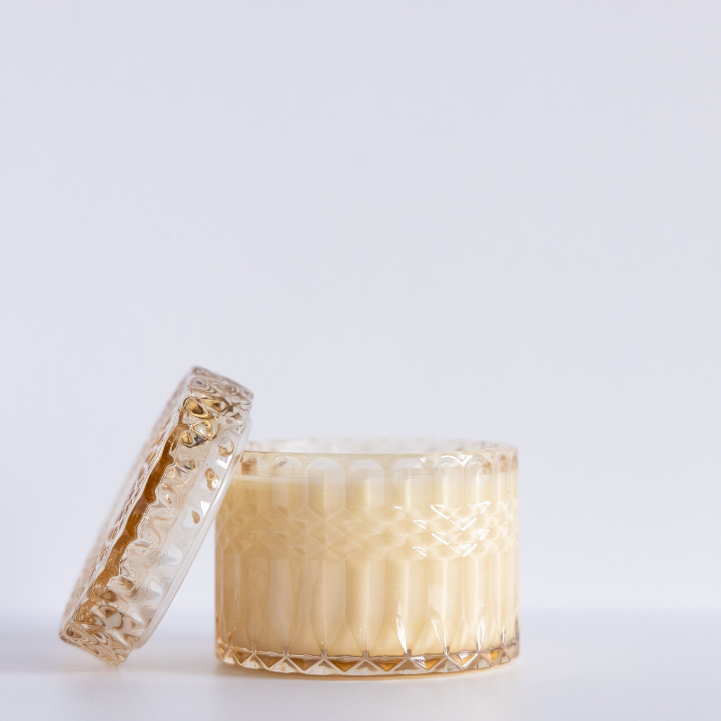 Bake Shop | Champagne | 7 oz Fancy Glass with Lid Double Wick Artisan Candle