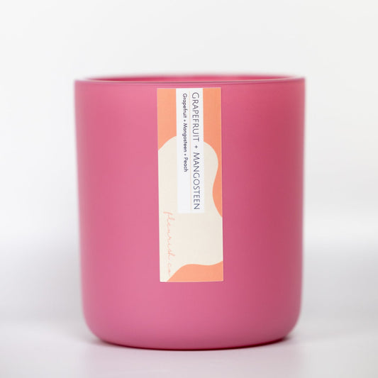 Pure Soy Candle | Grapefruit + Mangosteen | 15 oz Double Wick