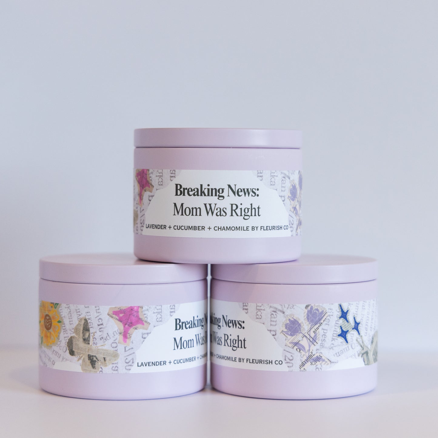 Breaking News: Mom Was Right | Lavender | 8 oz Metal Tin Single Wick Artisan Candle