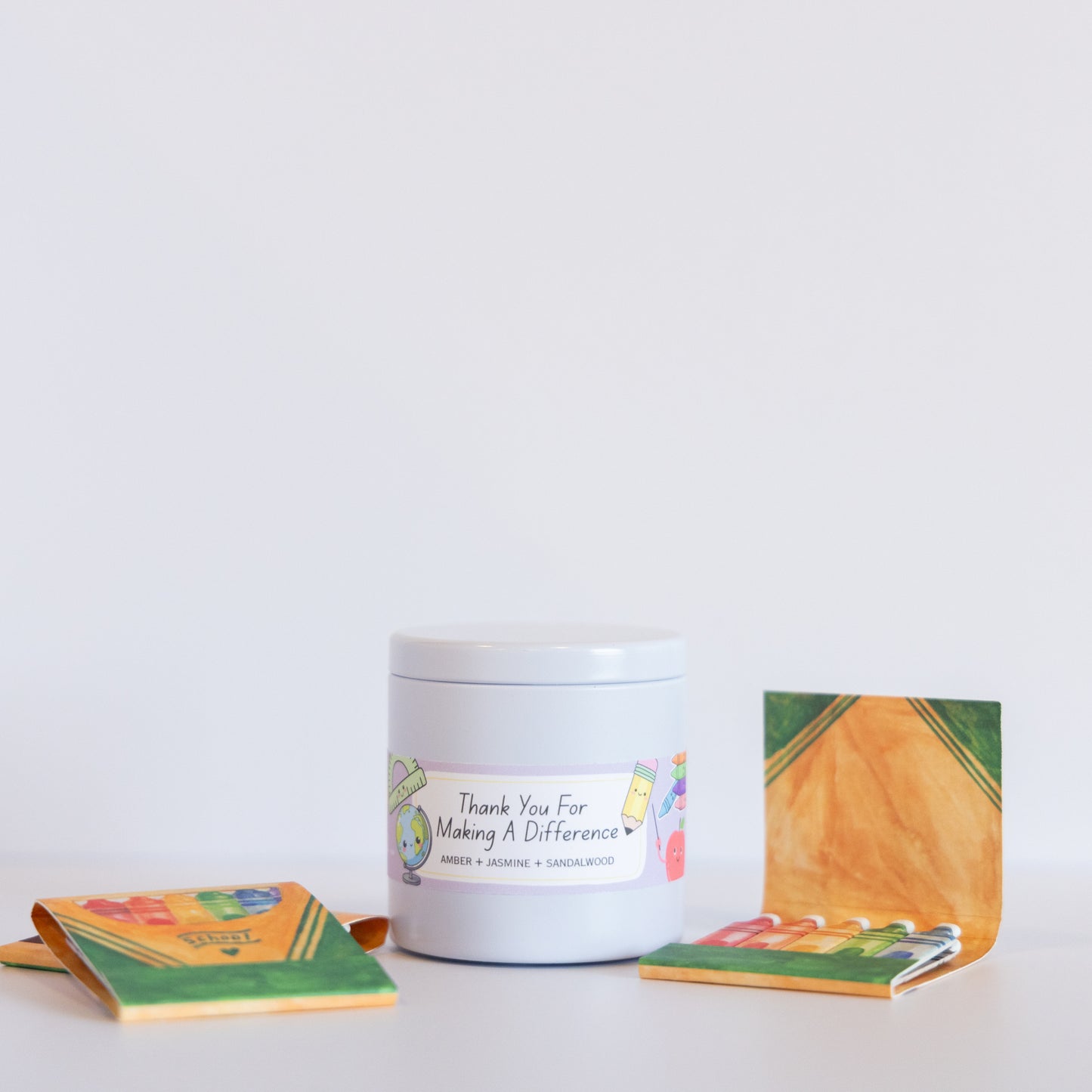Thank You Making A Difference (Teacher) May 4-8 | White | 4 oz Metal Tin Single Wick Artisan Candle