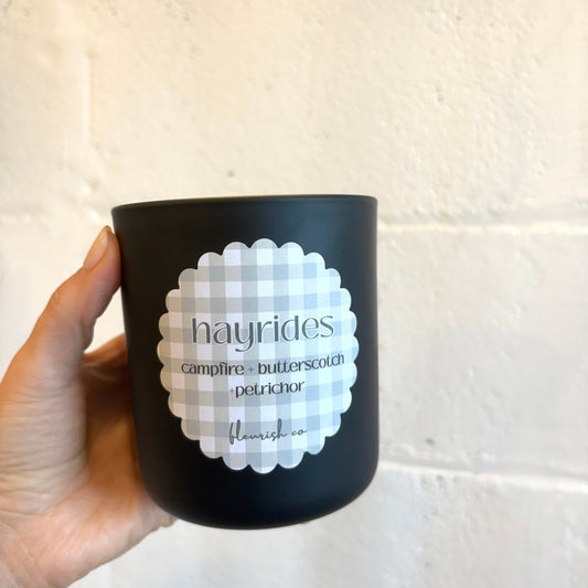 Hayrides | Campfire + Butterscotch + Petrichor Candle