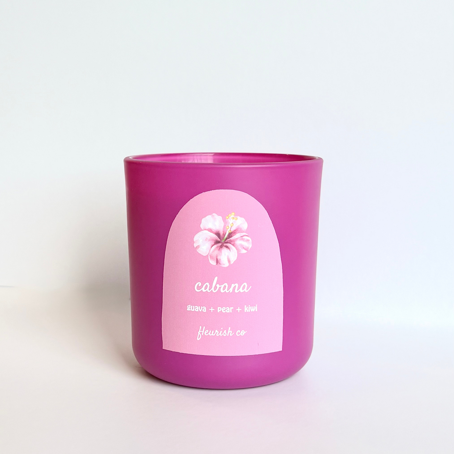 Cabana | Bright Magenta | 15 oz. Glass Double Wick Artisan Candle