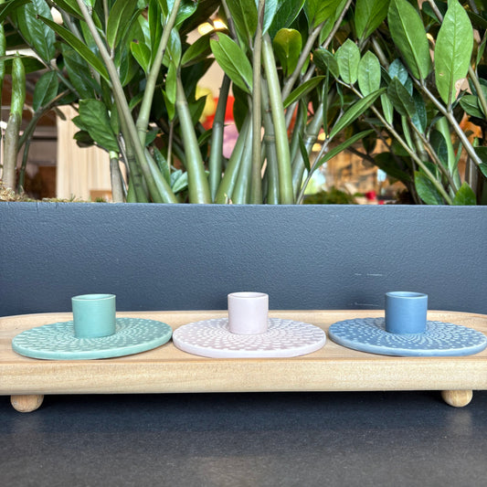 Pastel Ceramic Taper Candle Holder