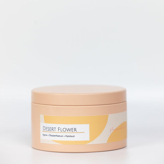 Desert Flower | Peach | 6 oz Metal Tin Single Wick Artisan Candle