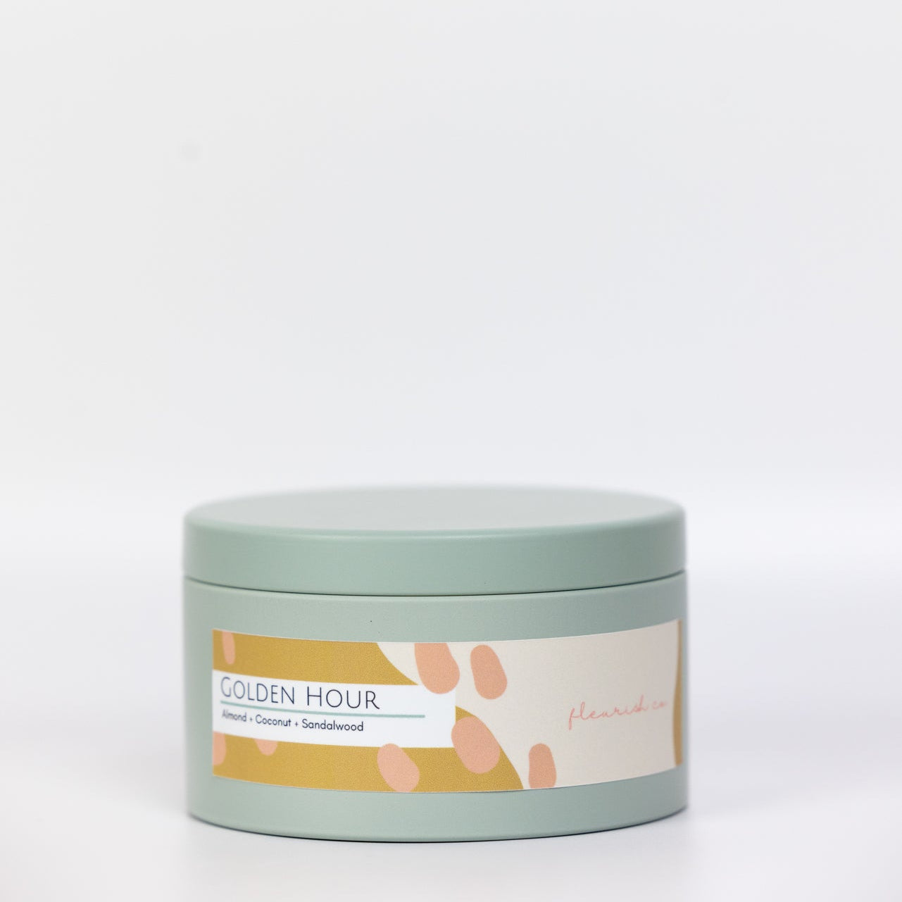 Pure Soy Candle | Golden Hour | 6 oz Metal Tin with Lid