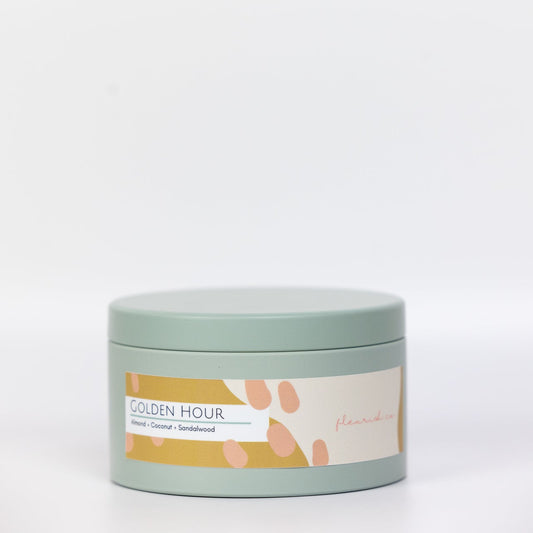 Pure Soy Candle | Golden Hour | 6 oz Metal Tin with Lid