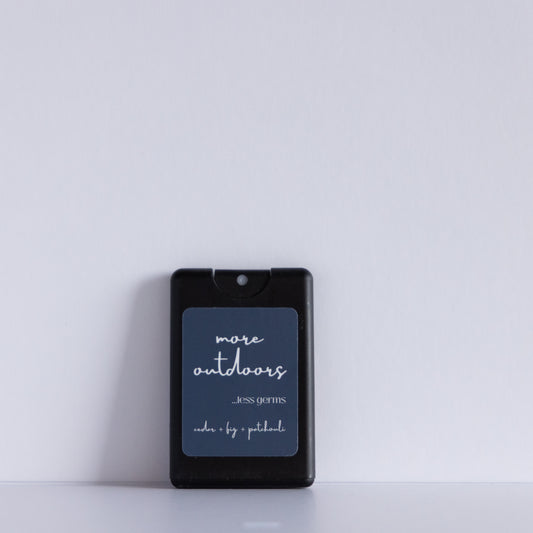 Outdoors | Black | 20 ml Pocket Hand Sanitizer Spray