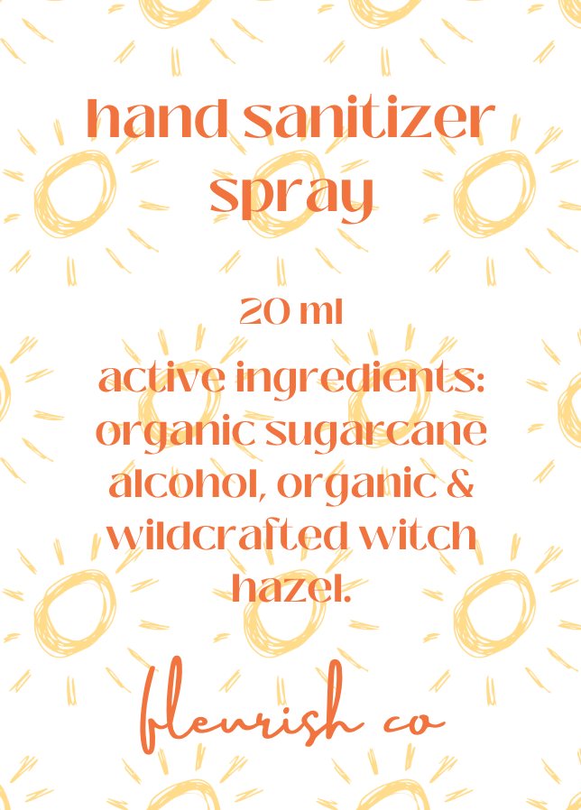 Sunshine | Frosted Clear | 20 ml Pocket Hand Sanitizer Spray